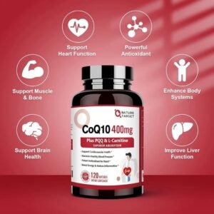 CoQ10 Dietary Supplement 400mg, 120 Count with PQQ