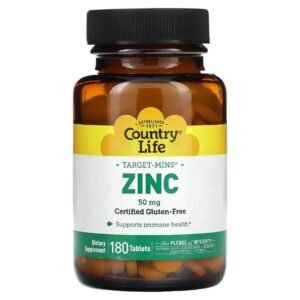 Country Life Zinc Chelated 50 mg ( Citrate,bisglycinate,picolonate, aspartate) 100tablets