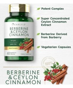 Carlyle Berberine with Ceylon Cinnamon 2000mg Complex 60 Capsules